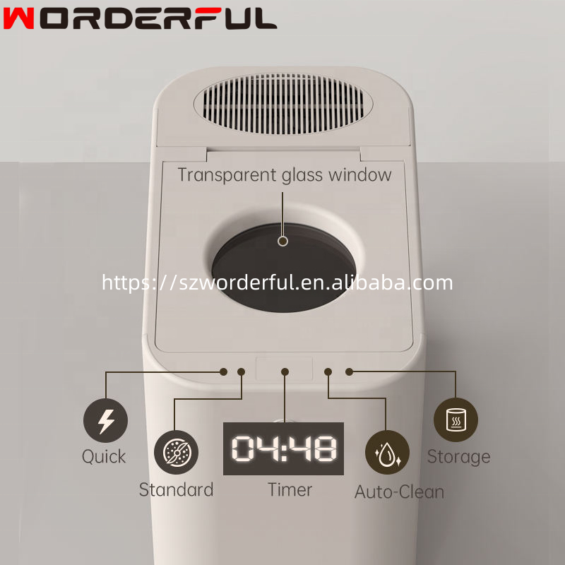 OEM 2.5L Smart Waste Kitchen Composter Turning Food Waste to Compost Electric Compost Bin Factory Whole Customized White