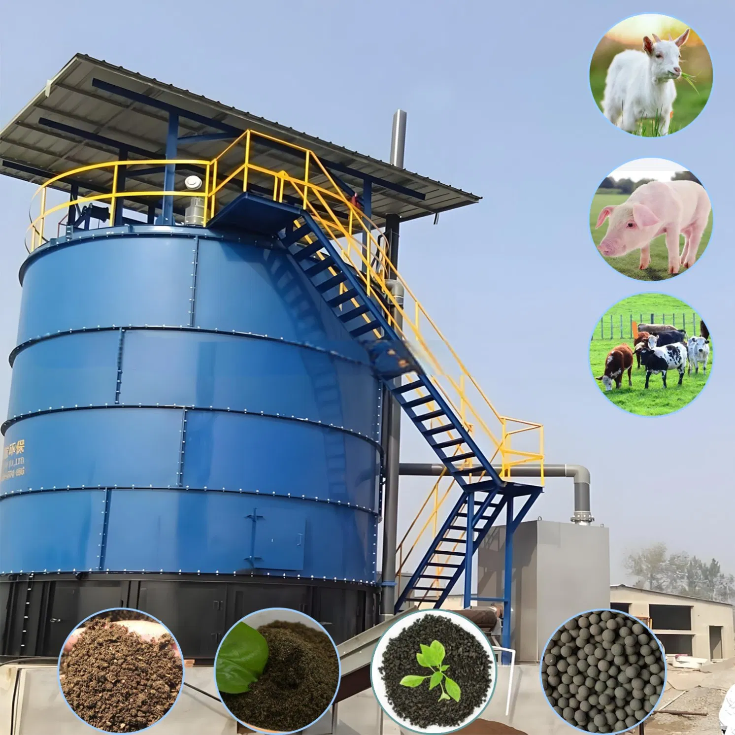 China Factory Direct Sales Rapid Degradation Compost Making machine, , 100m³ in-Vessel Composting System