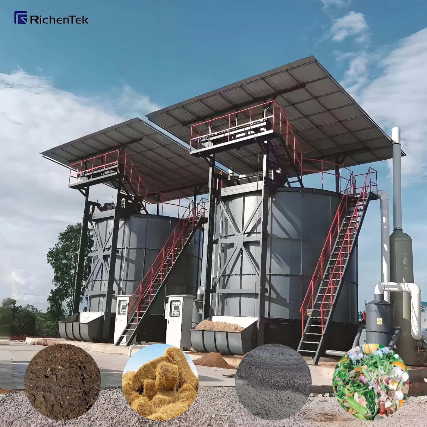 High-Temperature Aerobic Digestion Equipment - Rapid 15-Day Composting Cycle, Poultry Manure Composting Plant Supplier China