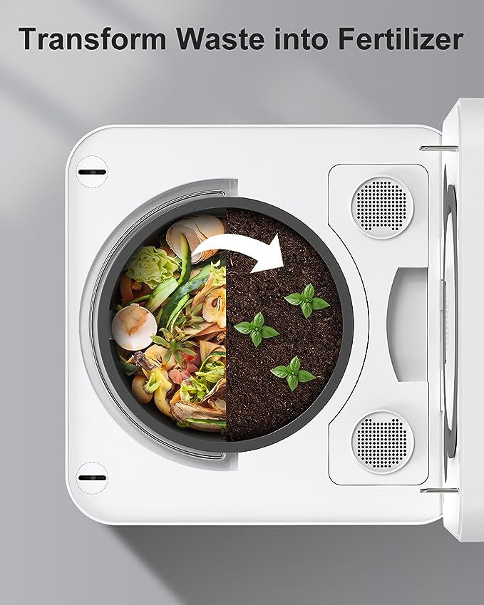 Electric Odor-Free Food Waste Composting Machine 42dB Noiseless Stainless Steel 3.3L Capacity Garbage Collector Household