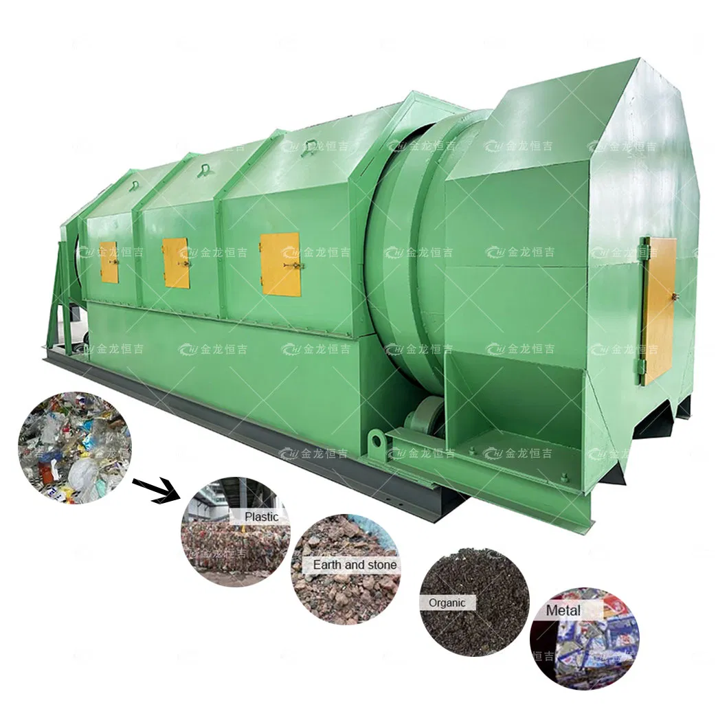 Automatic Municipal Plastic and Metal Solid Waste Sorting and Recycling Composting Machine Equipment Msw Sorting Line Price