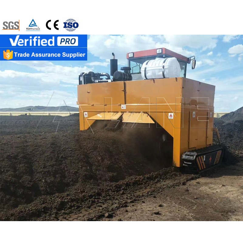 Lane Good Quality Moving Crawler Type Compost Turner Machine for Organic Fertilizer Production Line Composting Food Waste Disposer