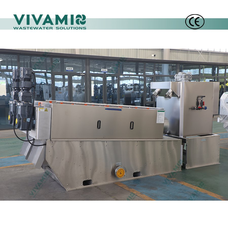 New Design Screw Press System Delivering Steady Dewatering for Wastewater Plants