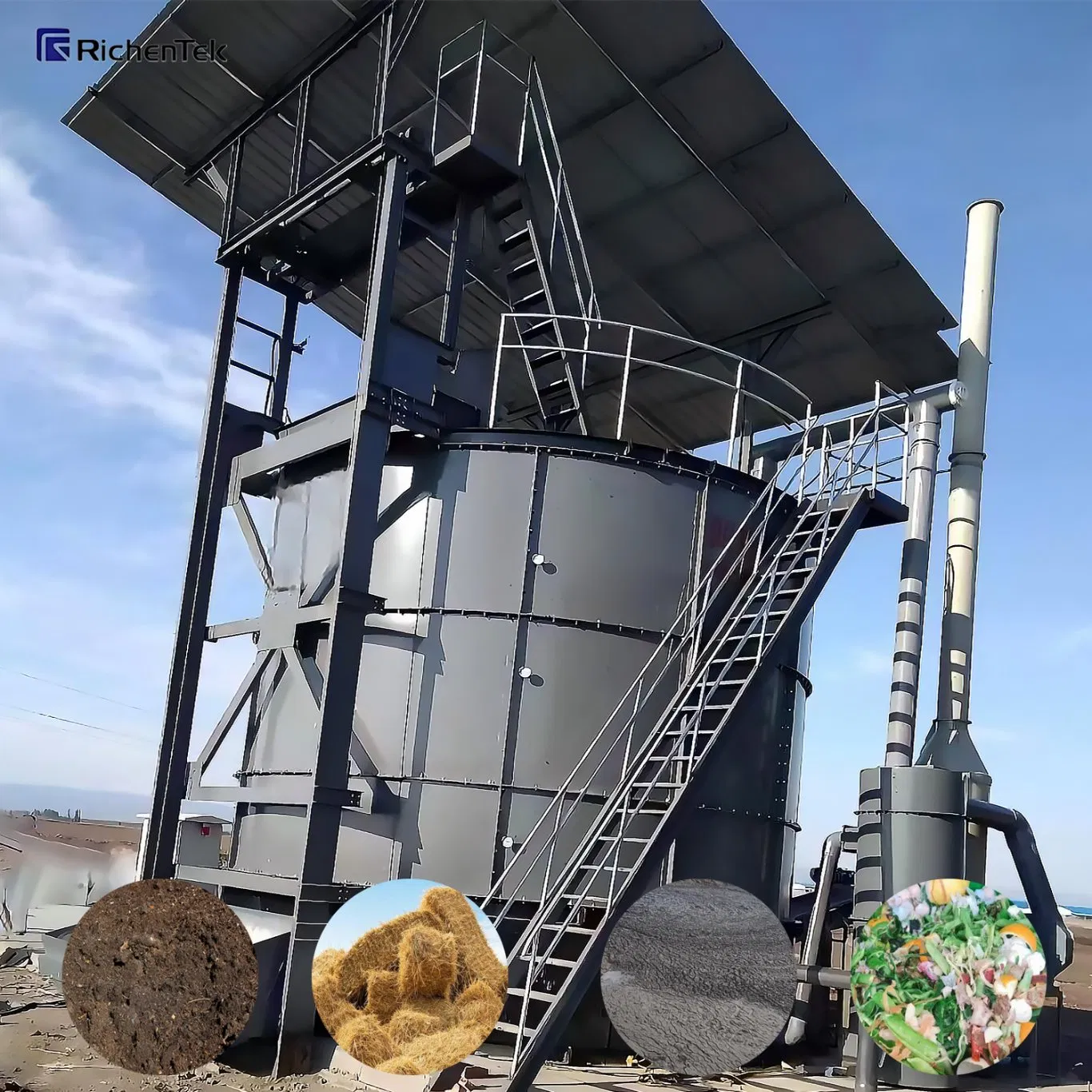 High-Temperature Aerobic Digestion Equipment - Rapid 15-Day Composting Cycle, Poultry Manure Composting Plant Supplier China
