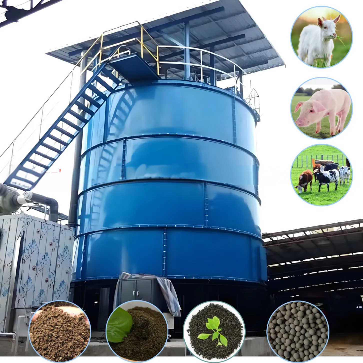 China Factory Direct Sales Rapid Degradation Compost Making machine, , 100m³ in-Vessel Composting System
