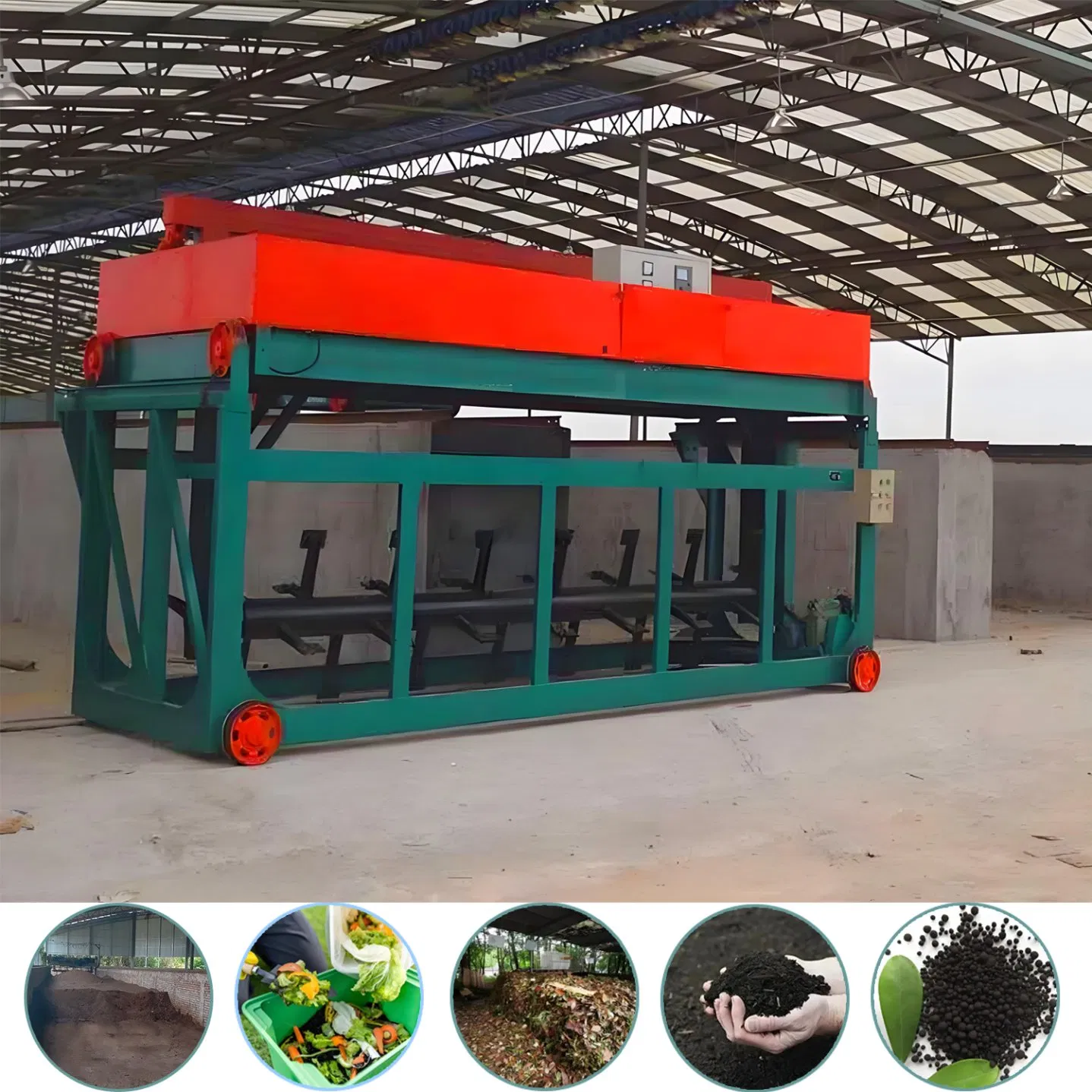 Channel Manure/Waste Groove Type Compost Turner, Pig/Cow Dung in-Vessel Composting Fermentation Machine