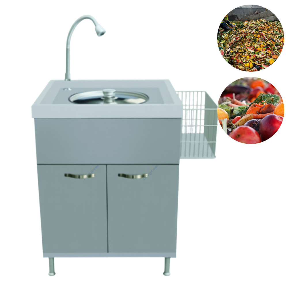 Fully Automatic Electric Stainless Steel Commercial Kitchen Waste Recycling Composting Machine Batch Processing Dewatering