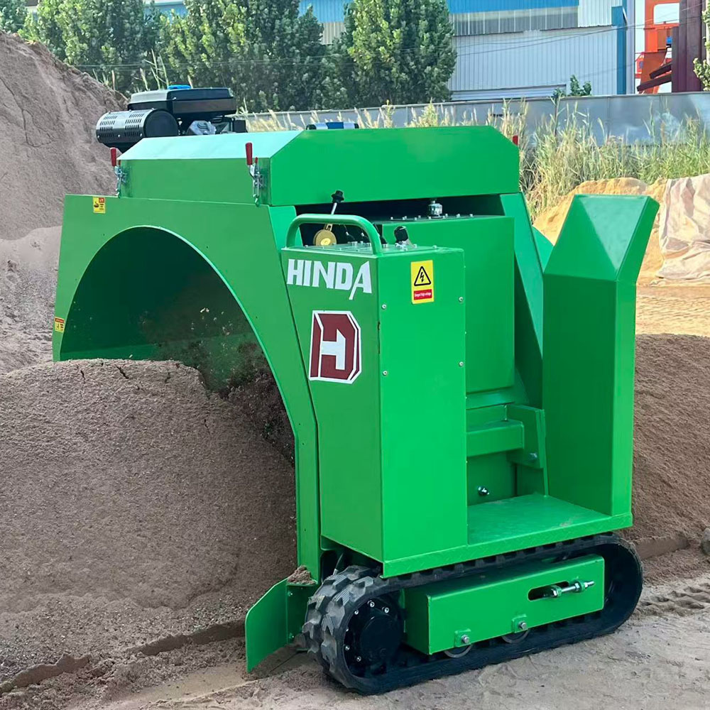 Small Gasoline Compost Turner Machine | Walk-Behind Design for Home Garden &amp; Food Waste Aerobic Fermentation