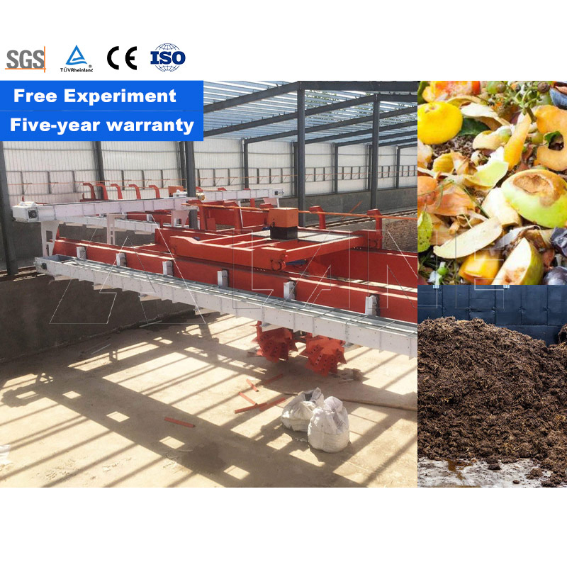 Lane Animal Manure Composting Machine Wheel Type Compost Turner High Efficiency Compost Making Machine