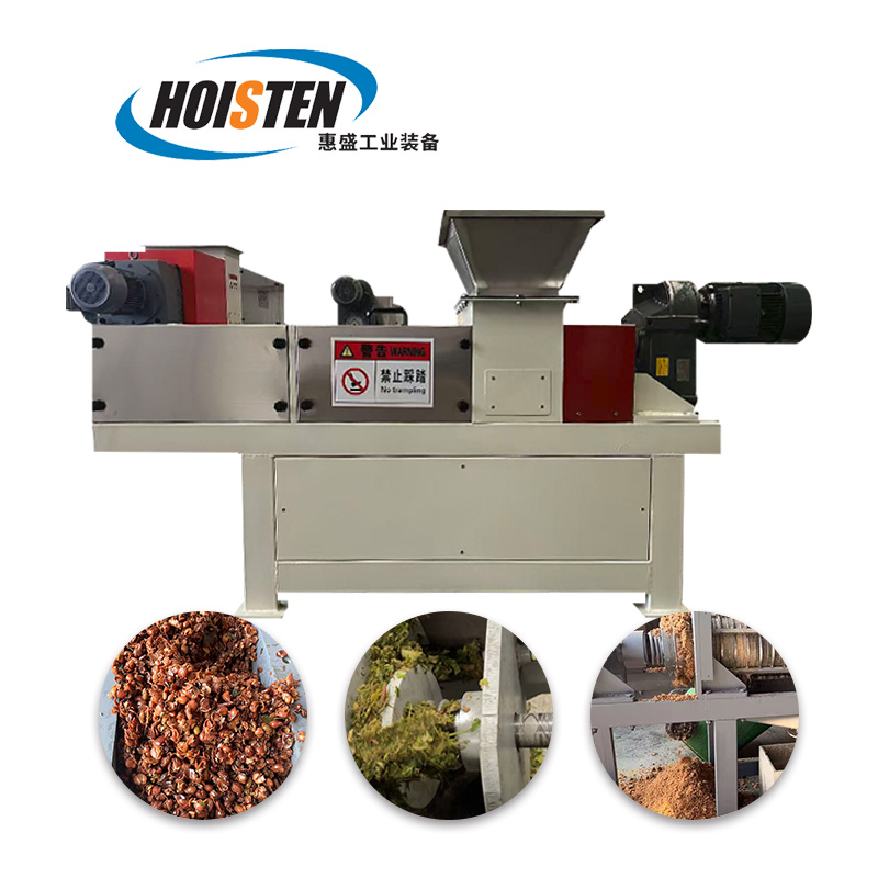 Organic Waste Composting Food Waste Disposer Fruit Vegetable Crushing Shredding Press Dewatering Dehydrator Machine 3000kg/h