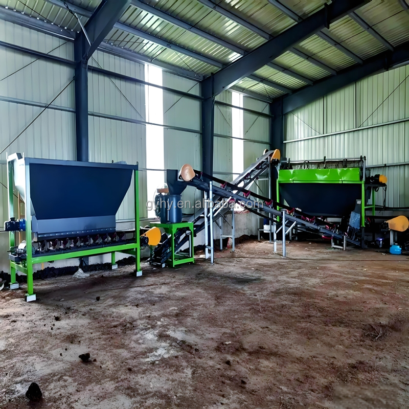 Organic Manure Kitchen Waste Fertilizer Line Kitchen Waste Compost Fertilizer Making Machine