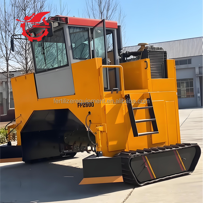 Automatic Self Propelled Cow Dung Compost Turner and Garden Waste Compost Turner