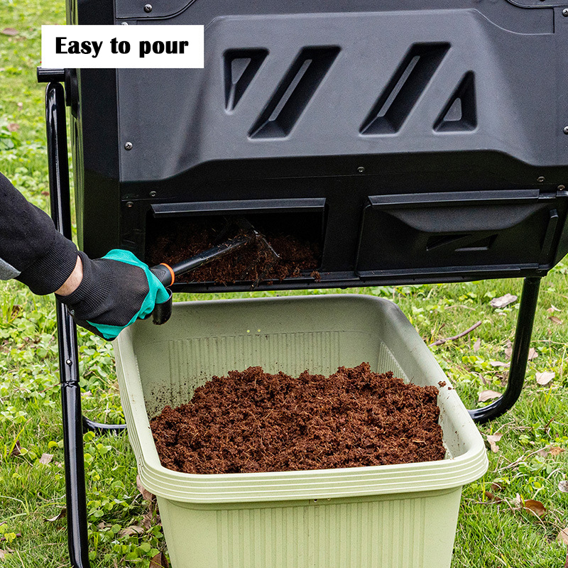 Plastic Indoor Food Garden Kitchen Waste Composter Composting Machine Home Compost Tumbler Bin