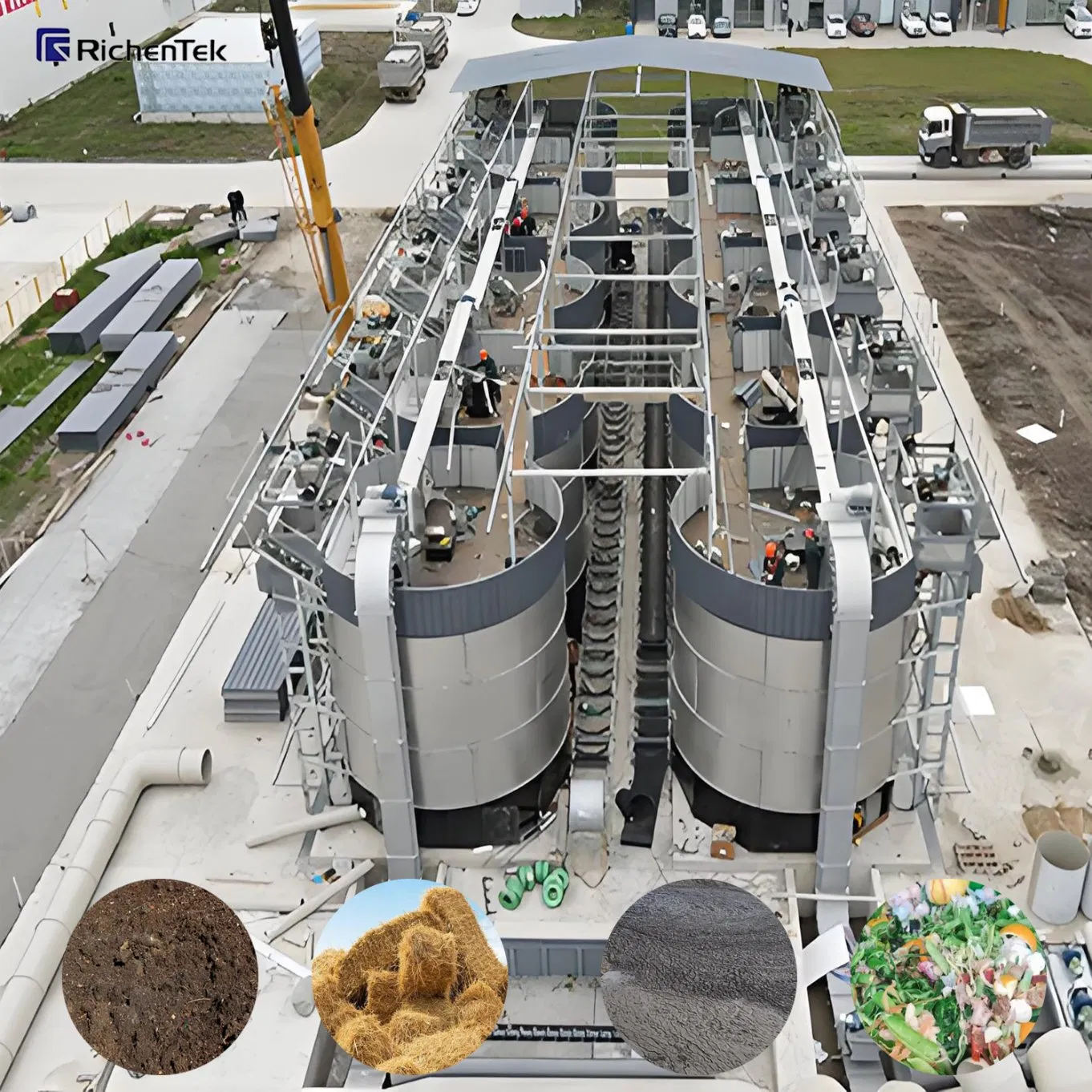 Food Waste Processing System - Automatic Composting with 10-15% Lower Energy Consumption