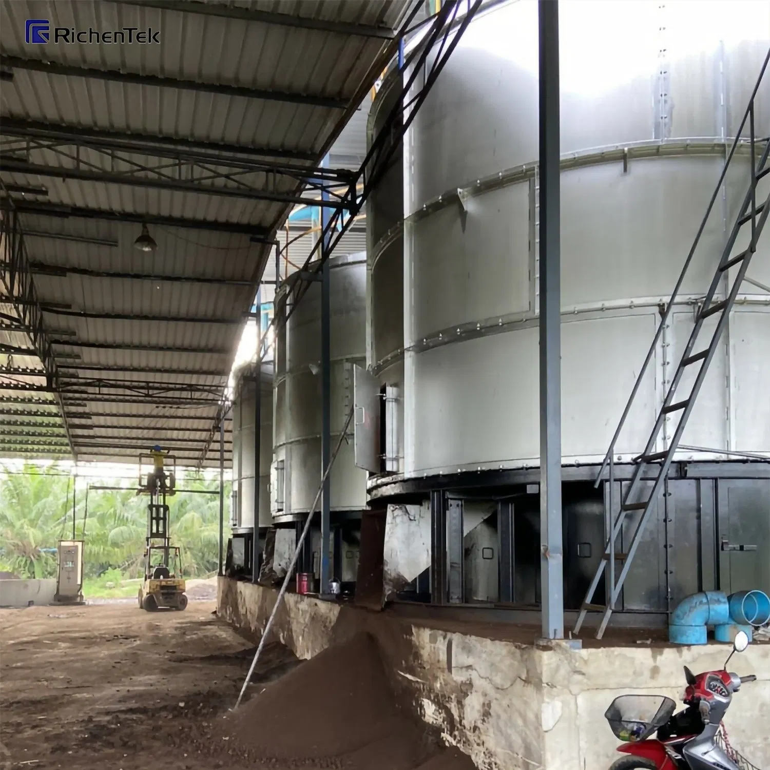 Stainless Steel Vertical Fermentation Tank -Continuous Feeding Vertical in-Vessel Composting System