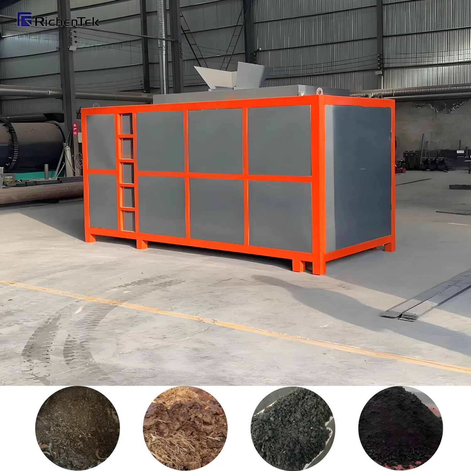 Compost Treatment Tank Composting Container Fermentation Tank, Livestock Manure Compost Making Machine Top Sale in Sri Lanka/Chile/Colombia