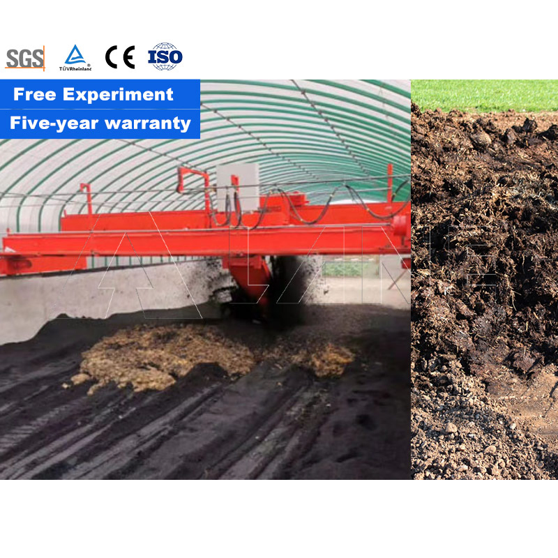 Lane Cow Dung Wheel Type Composting Equipment Poultry Waste Chicken Manure Compost Turner Machine