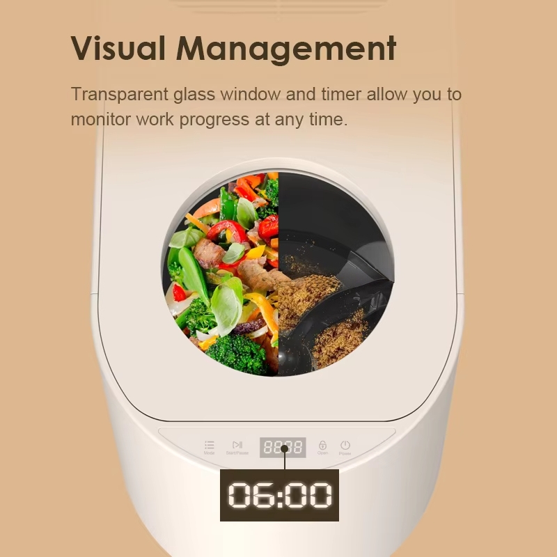 Smart White 4.5L Electric Composter Kitchen Food Waste Composting Machine Automatic Food Recycler Household Garbage Disposal
