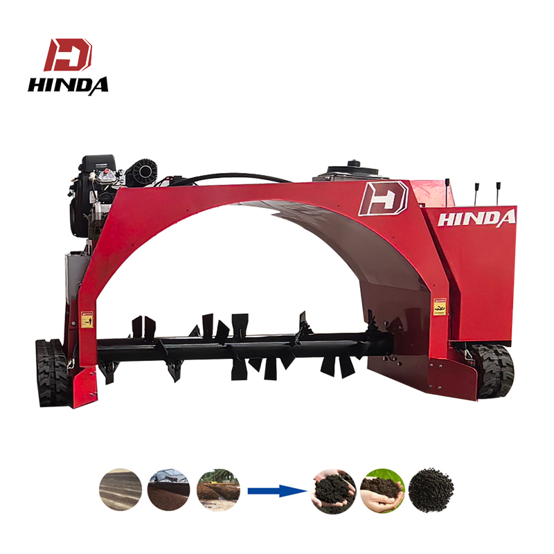Compact Crawler Compost Turner 3m | for Small Farms Processing Manure &amp; Agro Waste