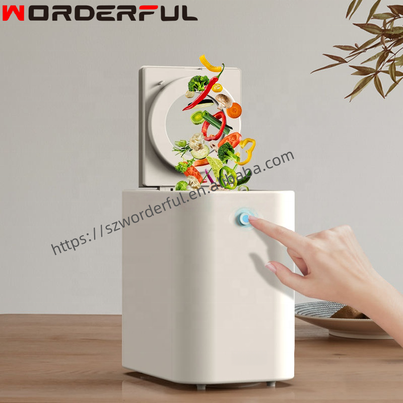 OEM 2.5L Smart Waste Kitchen Composter Turning Food Waste to Compost Electric Compost Bin Factory Whole Customized White
