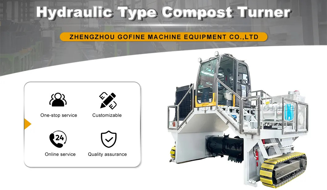 Crawler-Type Hydraulic Compost Turner