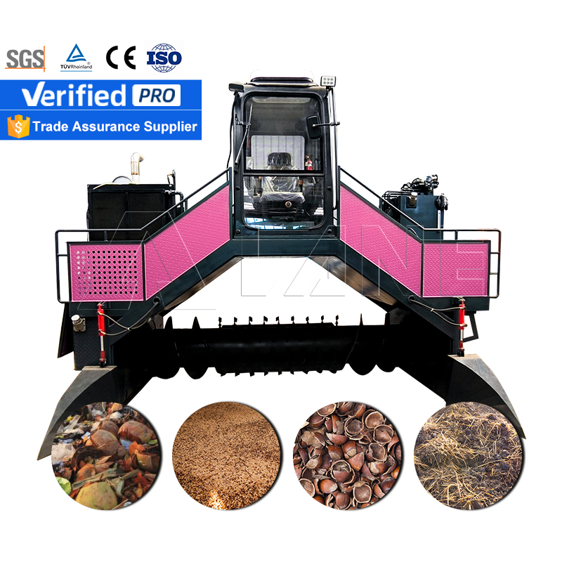 Lane Large Earthworm Manure Composter Drum Cow Dung Compost Machine Palm Nut Shells Composting Machine Food Waste Compost Machine