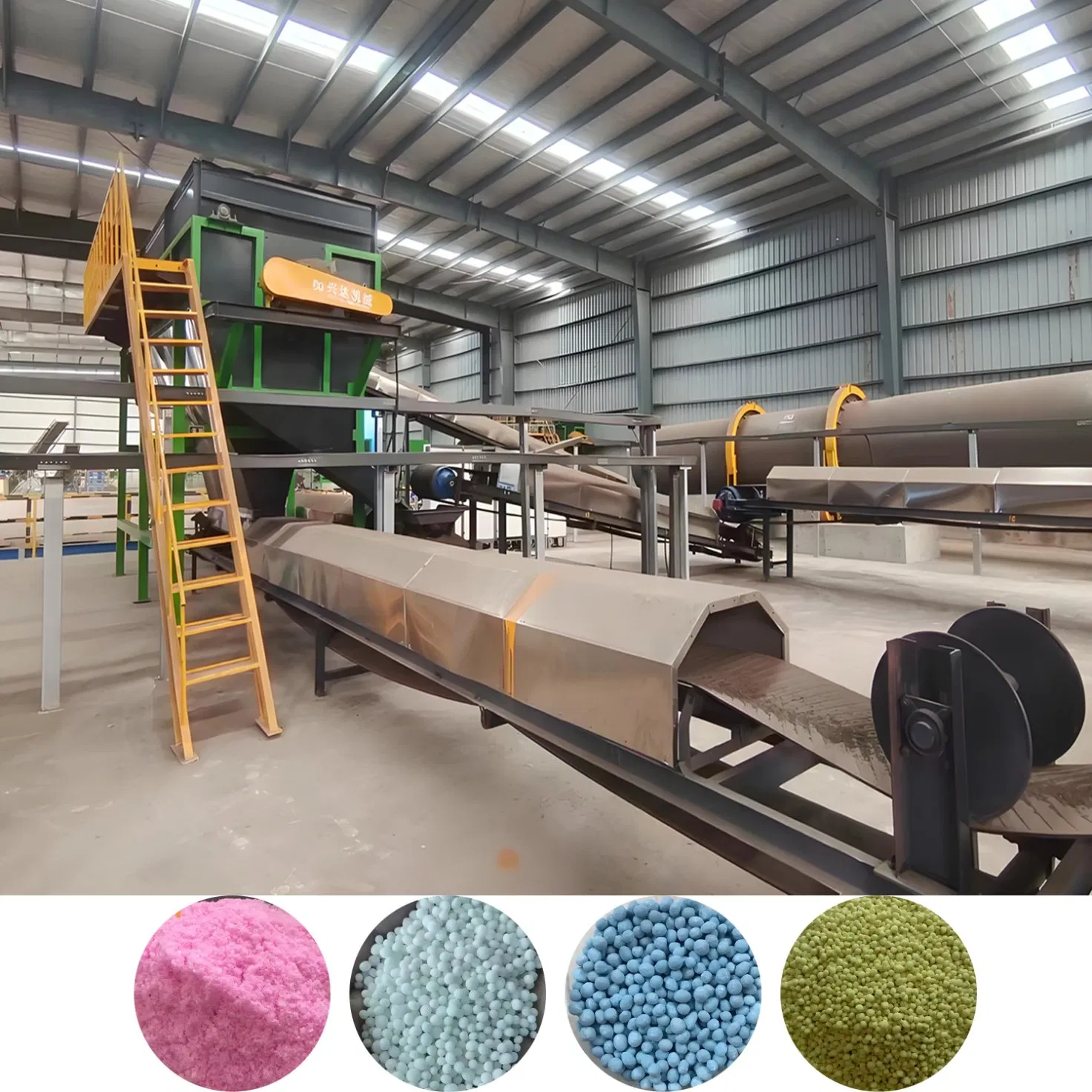 Industrial-Scale Composting &amp; Granulation Line for NPK, Seaweed &amp; Manure to Organic Fertilizer Pellets
