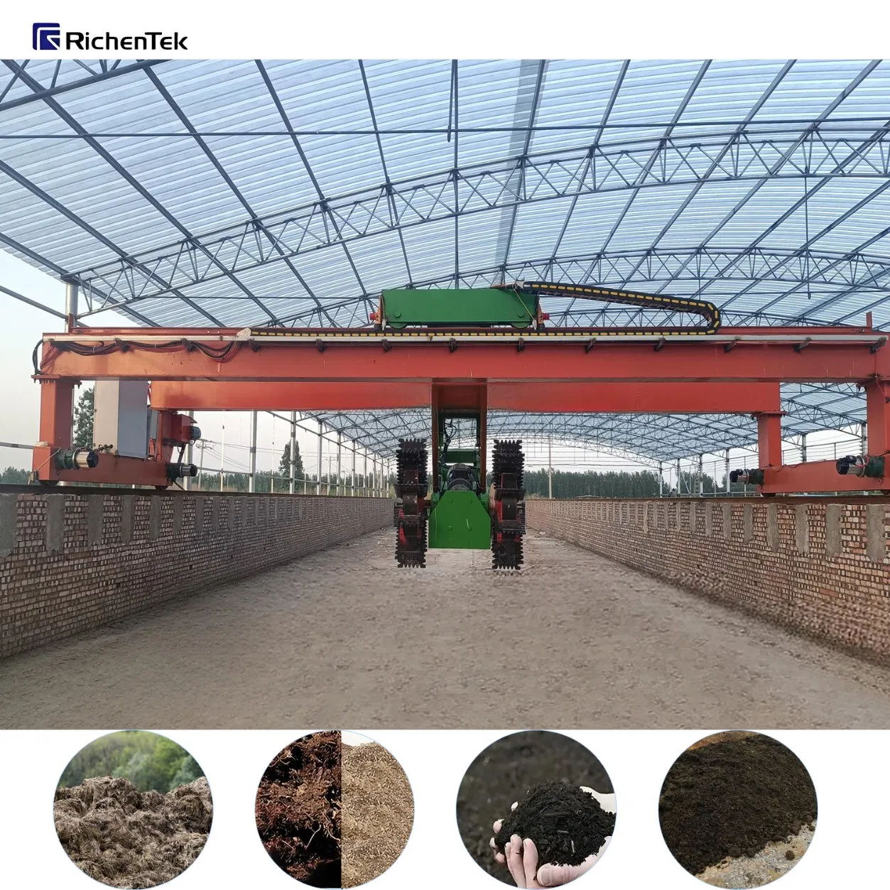 Versatile Organic Waste Composting Solutions: Turn Cow Dung, Food Scraps, Agricultural Waste Into Fertilizer with Disc &amp; Wheel-Type Machines
