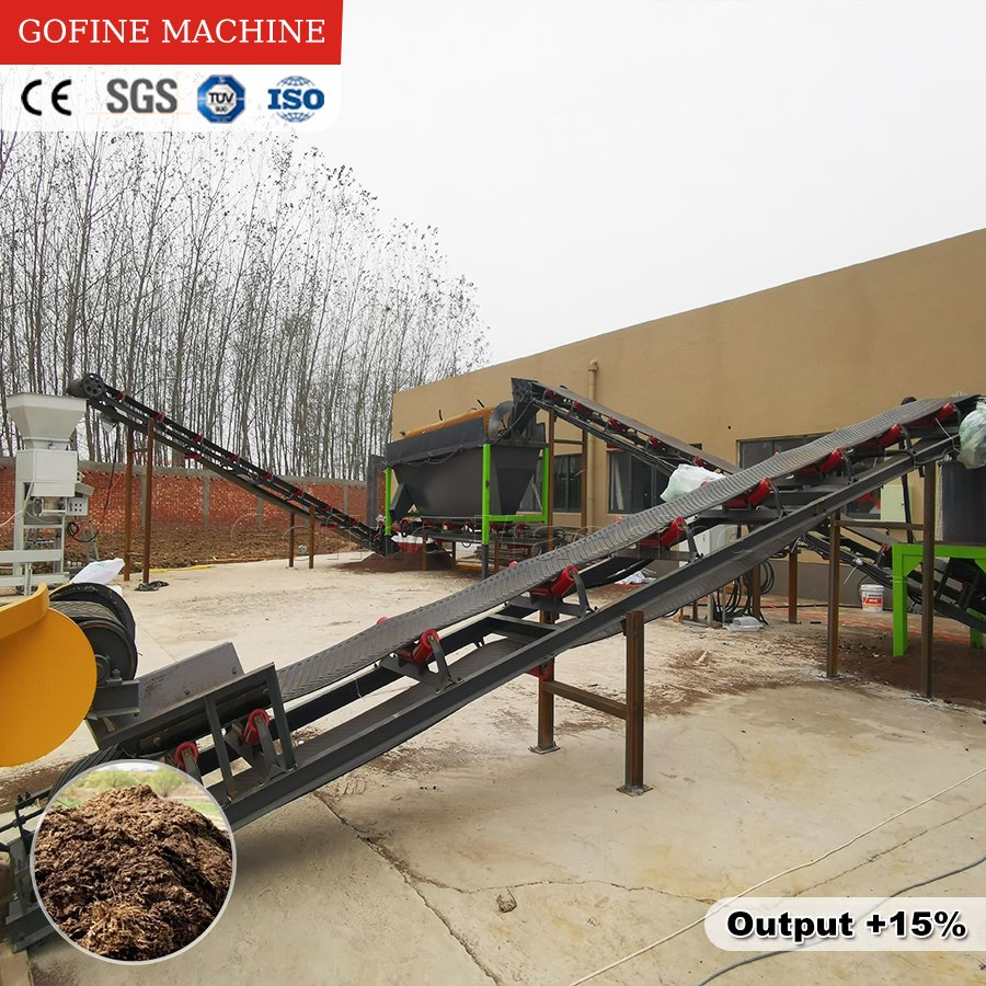 Complete Powdered Organic Fertilizer Production Line for Chicken Manure Composting