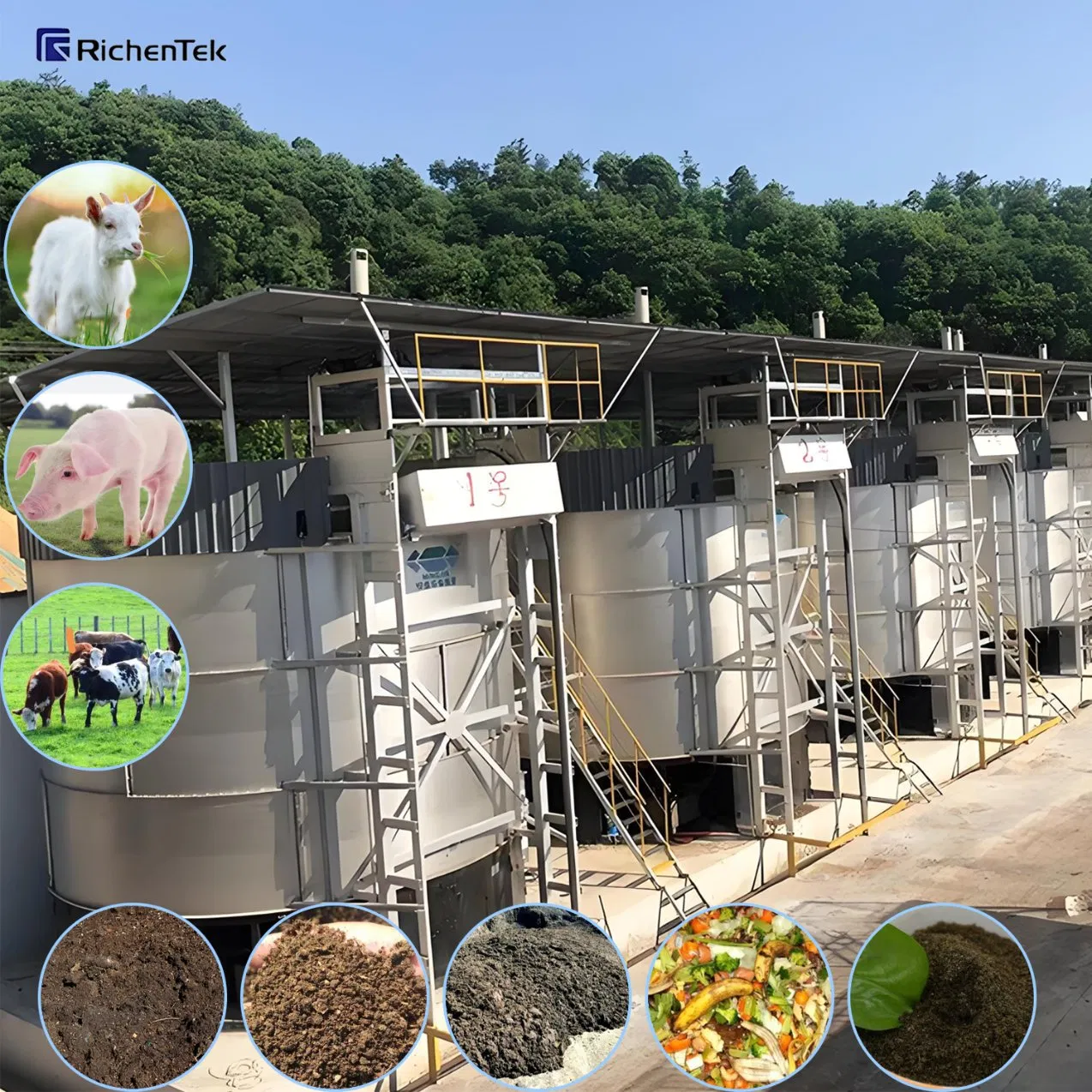 Aerobic Composting Machine for Livestock &amp; Boiler Manure / Efficient Industrial Turner Equipment and Fermentation Tank System, Made in China
