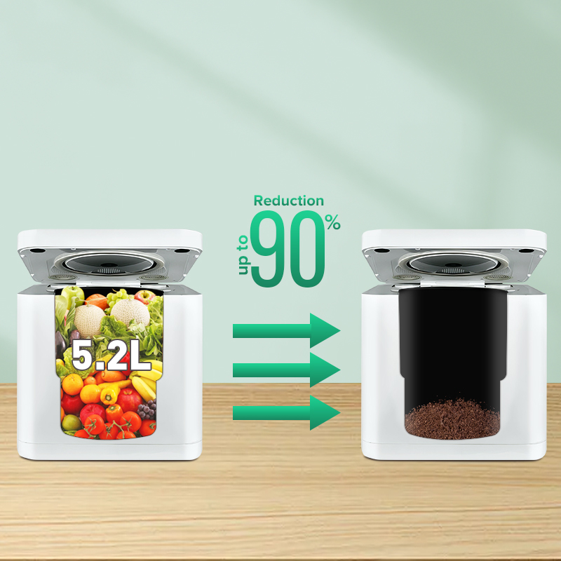 5.2 Liters Organic Fertilizer Making Machine OEM Supported Smart Food Waste Compost Bin Turning Food Waste To Compost