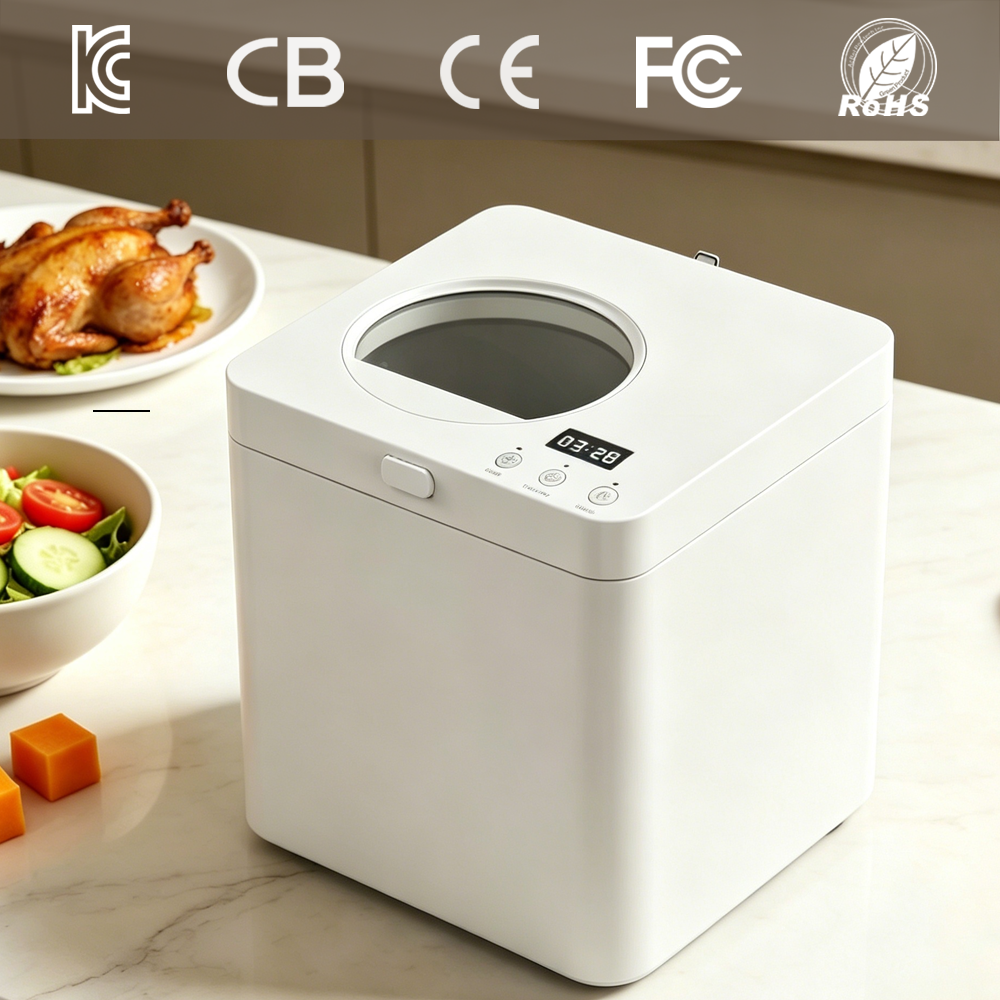 Electric 2.5L 500W Household Stainless Steel Food Waste Composting Machine with Batch Processing Family Use