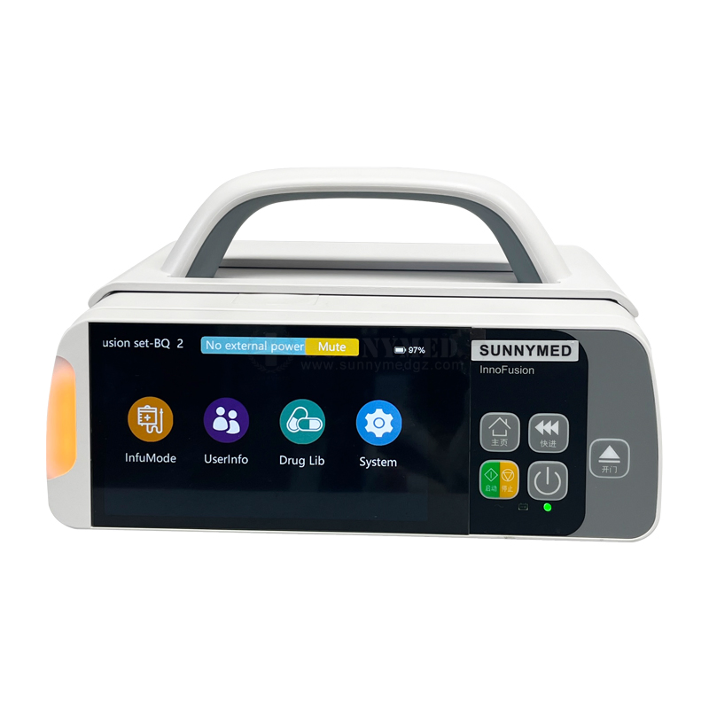 Sy-G076-6 4.3 شاشة LCD بقطر إنش مع إضاءة خلفية مضخة تسريب طبية محمولة