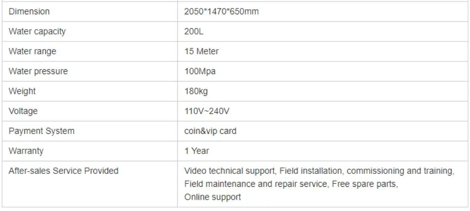 محطة غسيل سيارات ذاتية الخدمة تعمل ببطاقة النقود، غسيل سيارات بالبخار ذاتي الخدمة