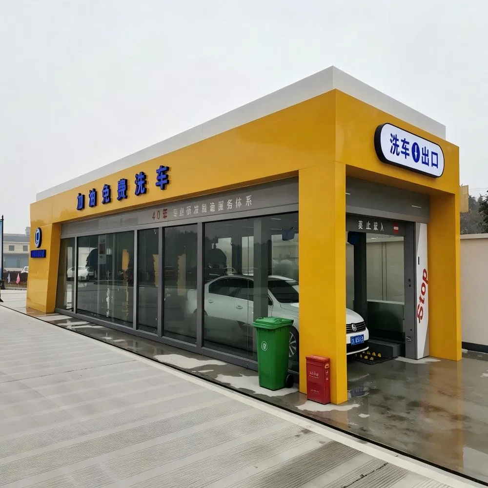 نظام غسيل سيارات نفق متحكم فيه بواسطة PLC الذكي مع تجفيف سريع