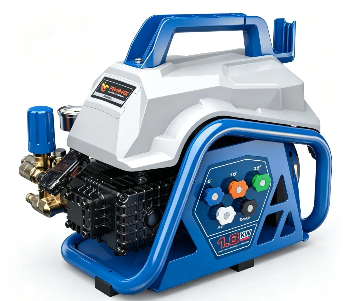 غسالة ضغط كهربائية ثقيلة 260bar - 1800W آلة تنظيف السيارات بمحرك مغناطيسي دائم صناعي