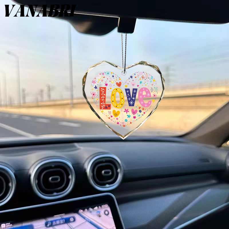 معلق على شكل قلب أنيق لملحقات السيارات الفريدة