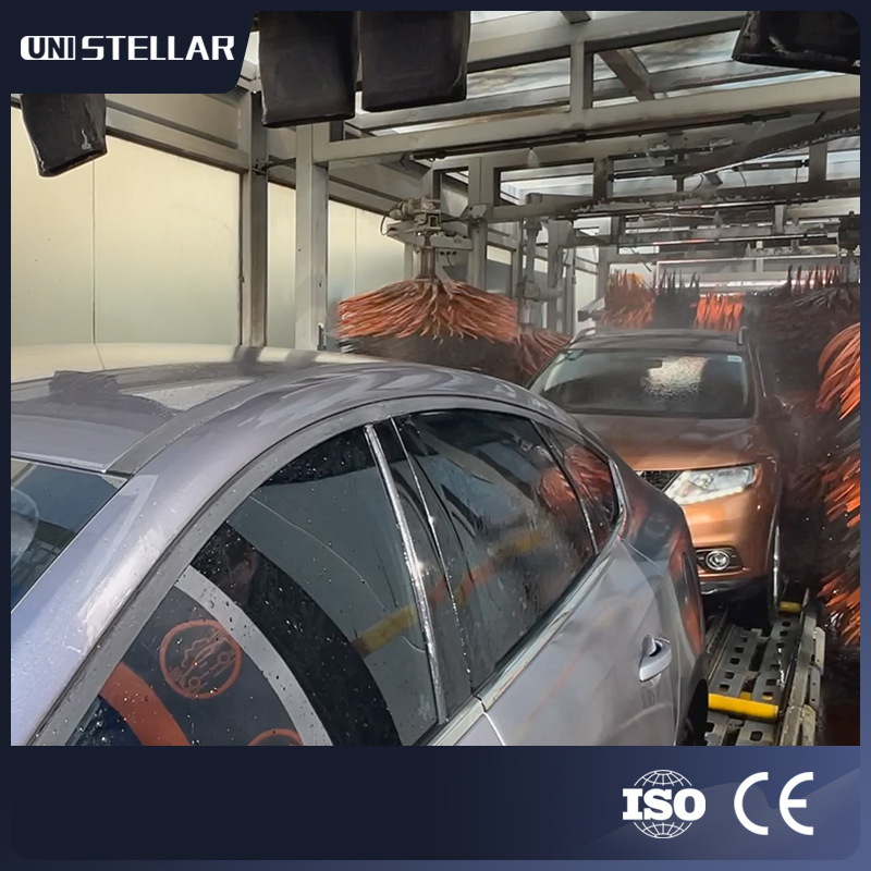 نظام غسيل السيارات الأوتوماتيكي بضغط عالي من يوني ستيلر مع وظيفة تنظيف بالرغوة والتجفيف للمركبات التجارية