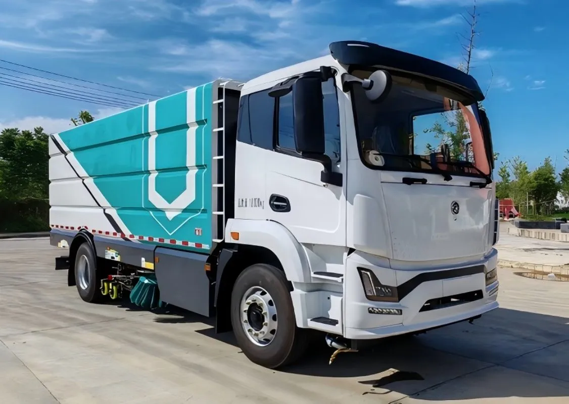 شاحنة كنس كهربائية متقدمة 18-Ton مزودة بغسيل عالي الضغط