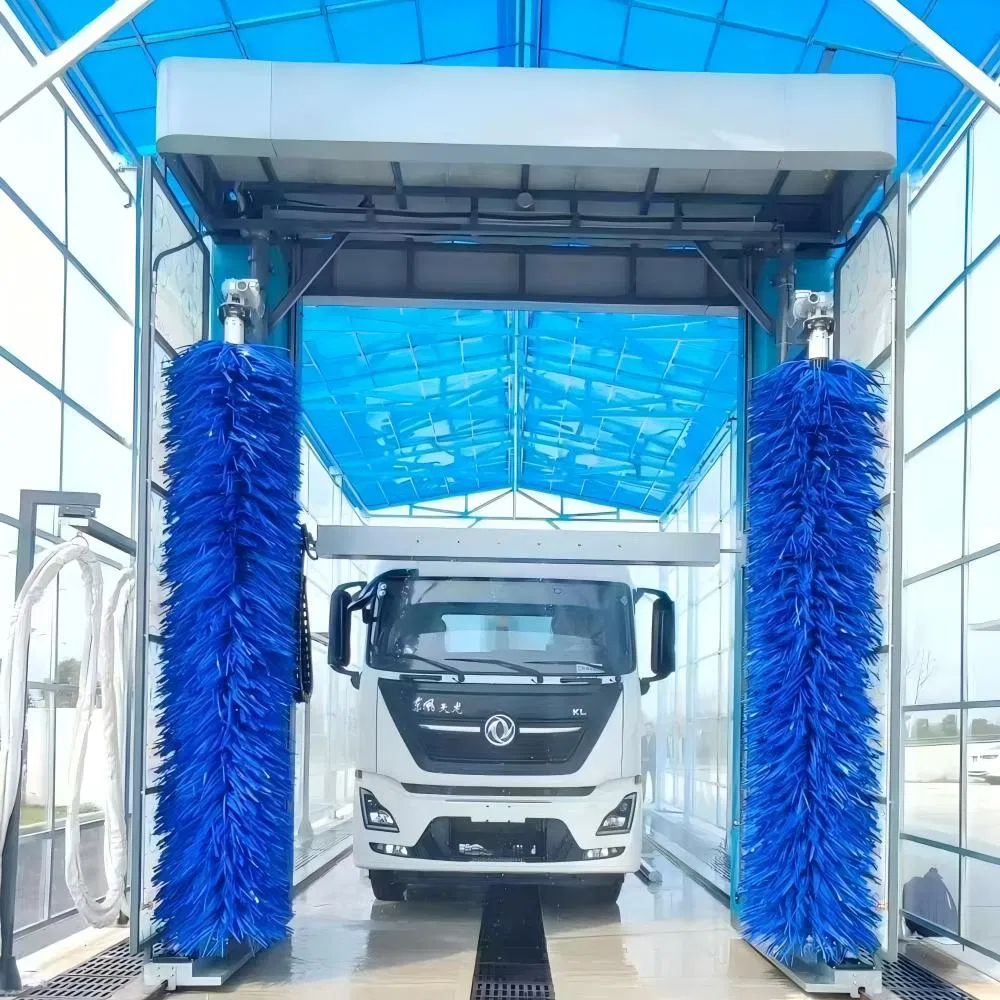 نظام غسيل الحافلات والشاحنات الأوتوماتيكي مع التعرف الذكي على المركبات المتعددة