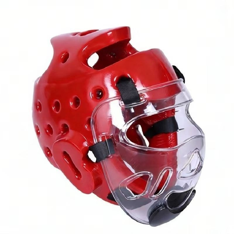 Kids Headgear with Face Shield Taekwondo Safety Training Helmet