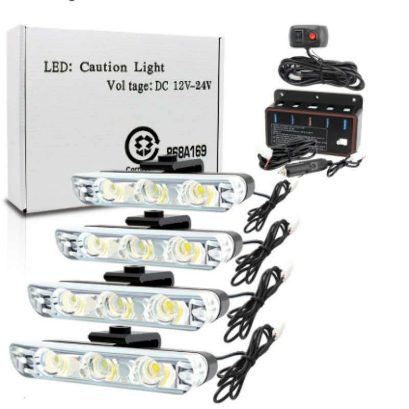 LED Strobe Lights Emergency Flashing Warning Beacon White Amber