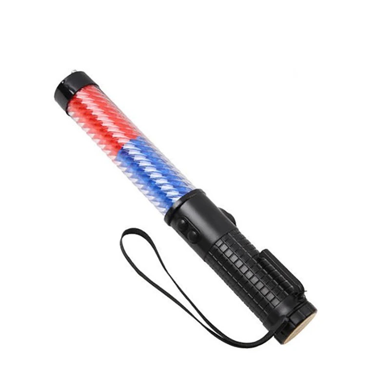 Battery Traffic Rechargeable Warning Green Flashing 30cm Safety Red Traffic Signal Control Guiding Light Safety Wand Baton