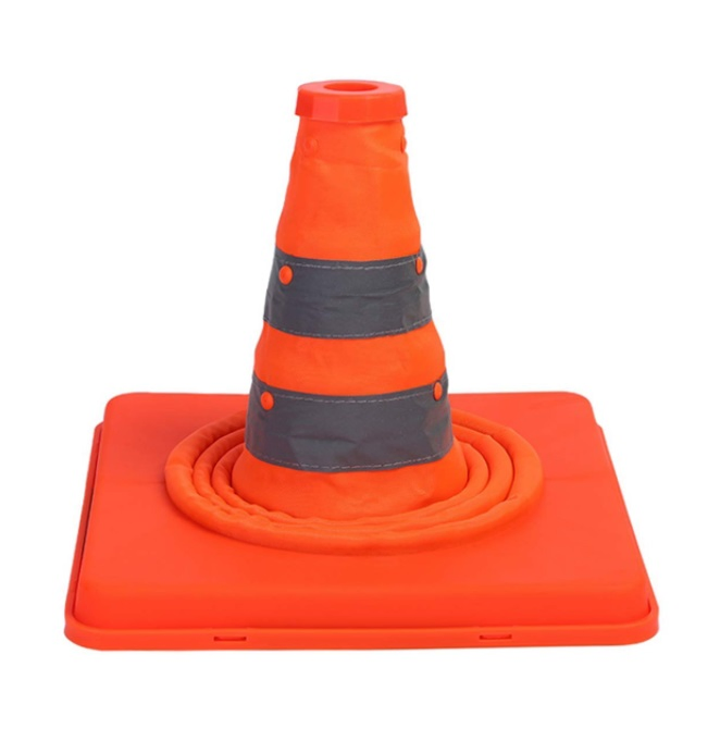 Wholesale Traffic Collapsible LED Cone Road Emergency Signal Warning Cone with LED Light Multi Purpose Pop up Reflective Folding Safety Cone (Orange X4)