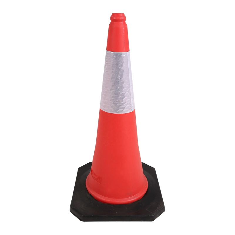 Reflective Anti-Collision Traffic Cone Rubber Material with White Warning Light Road Studs Barricade Post Cone for Safety