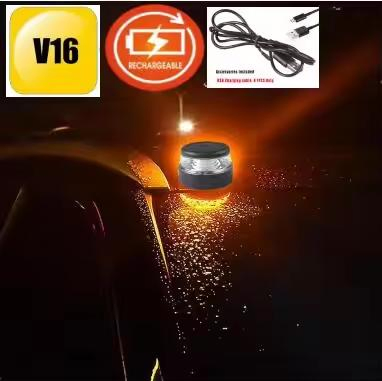 Portable Battery Powered Rechargeable Traffic Safety Road Hazard Emergency Warning Beacon Light