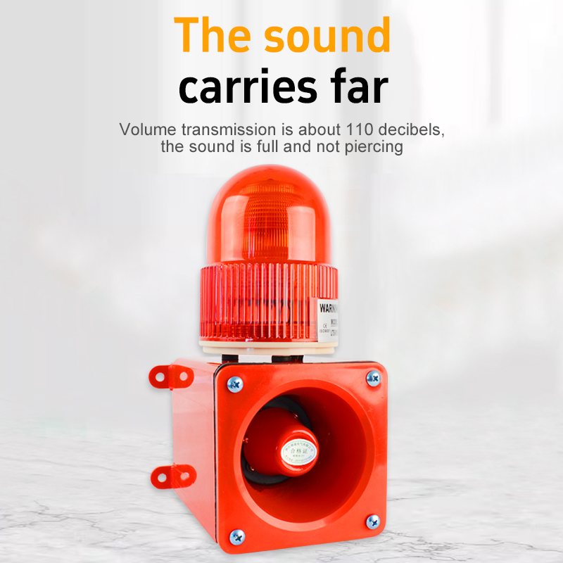 Industrial Sound and Light Alarm Magnetic Suction