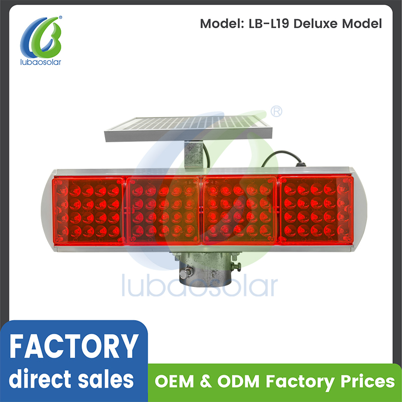 High Efficiency Construction Site Signal Lamp Solar Powered Safety Warning Strobe Light