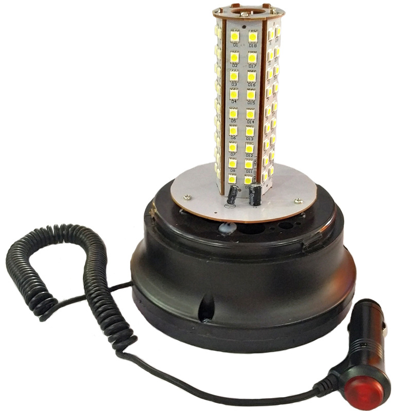 Truck Trailer Flashing Warning Strobe Beacon Light 90LED Yellow Emergency Vehicle Light Car-Styling Magnetic and Screw Mount DC 9V-30V