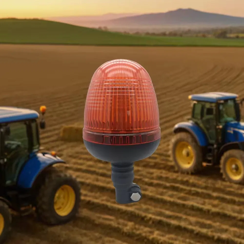 Agriculture Tractor Amber Flexible Bolt Rotating Flashing Safety Signal Beacon Light